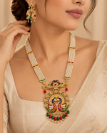 Multicolor Peacock Pearl Rani Haar Necklace Set