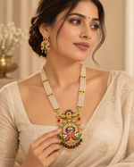 Multicolor Peacock Pearl Rani Haar Necklace Set