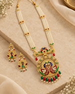 Multicolor Peacock Pearl Rani Haar Necklace Set