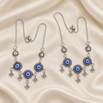 Trinetra Nazar Silver-Tone Evil Eye Payal Pair — product view