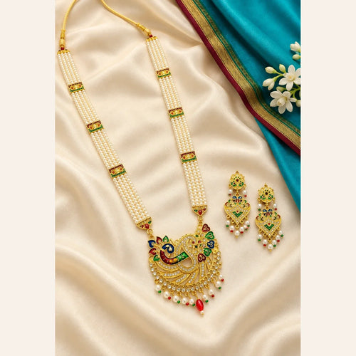 Mayura Heritage Pearl Rani Haar & Earrings Set