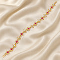 Roshni Ruby-Mirror Kundan Sheeshphool Hair Chain