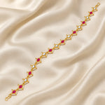 Roshni ruby mirror kundan sheeshphool flatlay