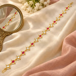 Roshni sheeshphool styled on ivory silk